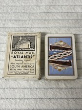 vintage playing cards deck ROYAL MAIL ATLANTIS CRUISE SHIP BOAT waddington C1940