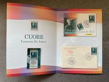 2008 Folder Filatelico Edmondo De Amicis Cuore con Cartolina Annullo Bordighera
