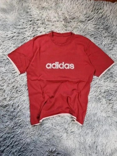 Shirt vintage adidas - vintage, rouge