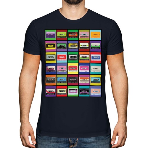 Maglietta pop art cassette - maglietta,