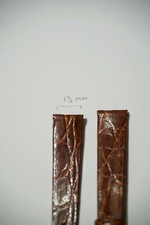 Cinturino vintage Pierre Bonnet pelle di coccodrillo 13 mm con fibbia in oro