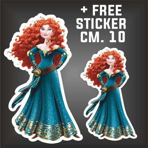 Adesivo principessa merida - adesivo,