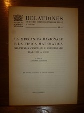 MECCANICA RAZIONALE FISICA MATEMATICA ITALIA CENTRALE E MERIDIONALE DAL 1939