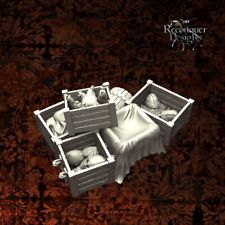 Tent and Crates 4 pz 28mm DA DIPINGERE NO BASI