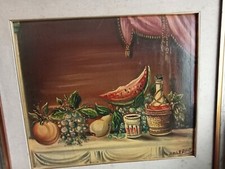 Quadro olio su tela di Salerno - Natura morta - 80 x60  compreso cornice