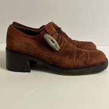 Mocassino Goffredo Fantini pelle scamosciata blocco donna Italia 36,5 US taglia 6,5