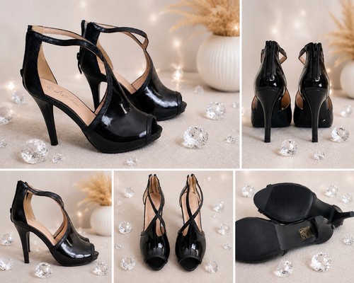 Scarpe stiletto nere vernice