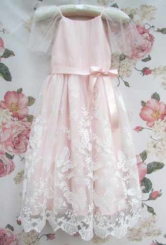 Abito monsoon rosa farfalla - monsoon,
