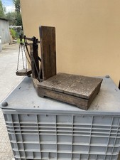 Bilancia bascula antica in legno e ferro – Vintage da collezione
