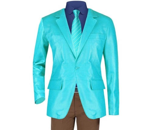 Blazer uomo blu mare - , vera