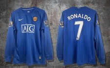 Maglia trasferta Manchester United 2008 vintage con distintivo - Ronaldo | Spedizione gratuita