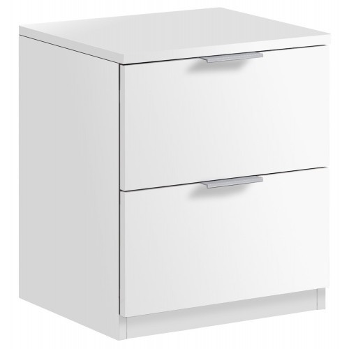 Comodino bianco cassetti - comodino, 2