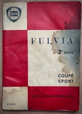 LANCIA FULVIA 2°serie- Libretto originale Uso Manutenzione-2° Edizione-1971-