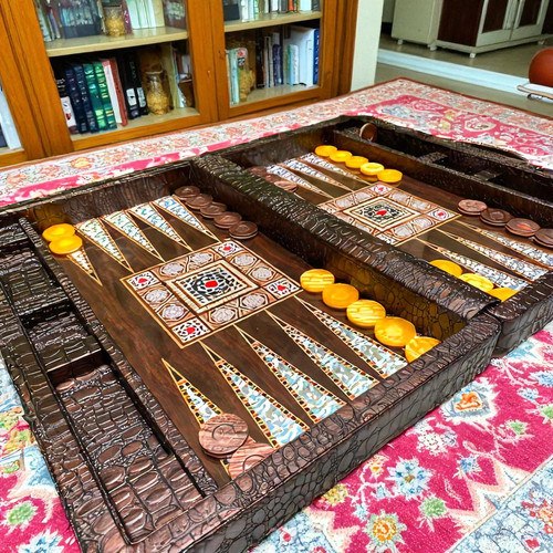 Backgammon set coccodrillo - set,