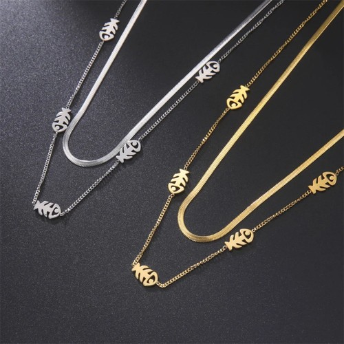 Collana doppio catena in - collana,