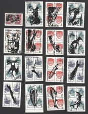 Russia disintegrazione locali – Ucraina 25v su coppie e blocchi MNH ex Jim Czyl