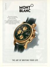 MONT BLANC MEISTERSTUCK CHRONOGRAPH Pubblicità 1999 originale 1  pagina OROLOGIO