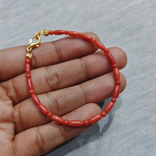 Bracciale ottone perle - , tonde