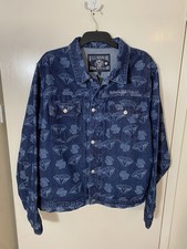 Giacca denim stampa grafica