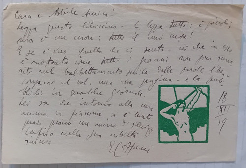 Lettera ettore cozzani - lettera,