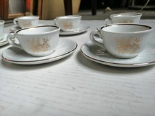 Servizio da Caffè S.C. Richard Ginori oro tazza tazzina piatto x6 vintage 