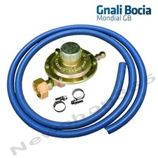 REGOLATORE GAS GPL BASSA PRESSIONE CON TUBO E FASCETTE CUCINE STUFE BARBECUE
