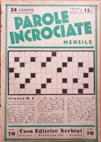 Parole incrociate 1943 - 1943, n