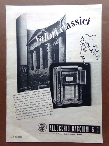 Pubblicità del 1937