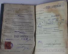 libretto di circolazione autovettura fiat 1100 del 1956