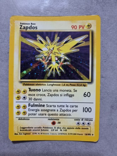 Pokemon card zapdos 102 - zapdos, 16/102