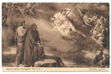 Antica Cartolina ILLUSTRATA, DANTE DIVINA COMMEDIA, INFERNO C.V