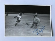 Autografo GIULIO OBERHAMMER-Hockey su ghiaccio ITALIA anni 60 Olimpiadi 1956/1964-Cortina