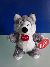 "TRUDI" peluche, Cane Siberian Husky, colore bianco e grigio, altezza 19 cm.