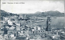 Gaeta Panorama di Gaeta ed Elena -  Cartolina viaggiata 1920 Latina