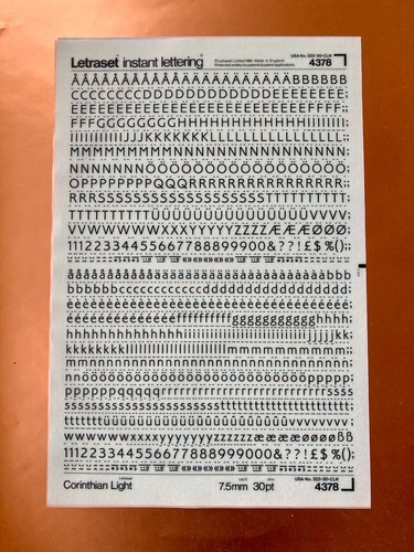 Letraset 4378 corinthian - letraset, light