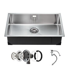 VEVOR Lavello da Cucina 70 cm Lavello Sottopiano in Acciaio Inox Vasca Singola