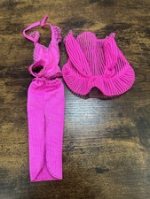 Barbie Vintage #1290 Rosa Segreti di Bellezza Barbie Abito 3 Pezzi - Spedizione Gratuita