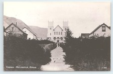Cartolina RPPC William Duncan Chiesa commemorativa a Metlakatla Alaska