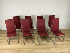 Set 8 sedie metallo tessuto anni 80’ vintage design