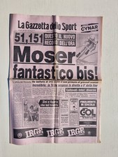 GAZZETTA DELLO SPORT 24 GENNAIO 1984 FRANCESCO MOSER RECORD DELL'ORA 51,151 KM