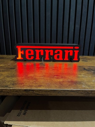 Ferrari logo led - ferrari, light