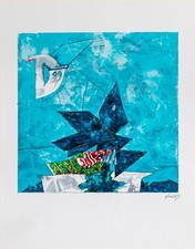 GIANNI DOVA (1925 - 1991) Opera Lettera D 1972 Firmata  Litografia con catalogo