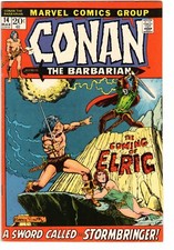 CONAN THE BARBARIAN  #14 - MARVEL 1972 - VF (8.0) - BAGGED  BOARDED