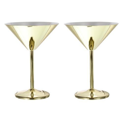 2pcs stainless steel - stainless, martini