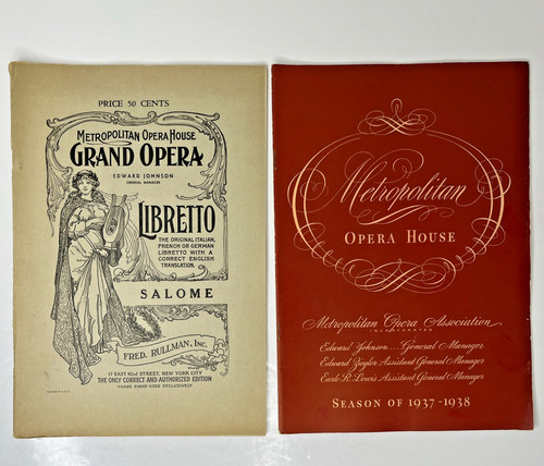 1938 met opera - opera, salome