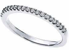 Anello fedina Eternity oro bianco 18 kt. diamanti naturali ct. 0.20 donna Regalo