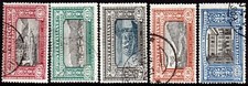 Regno - 1923 - Manzoni - serietta usata - Sassone nn.151/155 - senza il 5 Lire