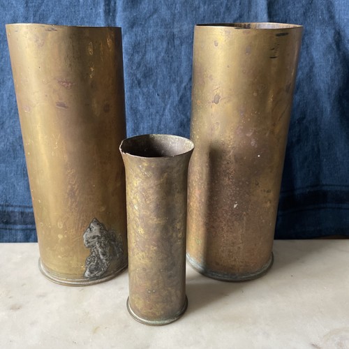 Brass trench art - art, cases