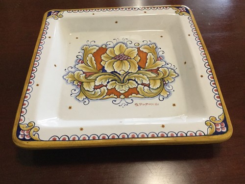 Piatto ceramica deruta con - ceramica,
