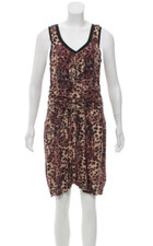 Isabel Marant Etoile, Abito leopardato in seta Tg. 2 , nero e marrone 